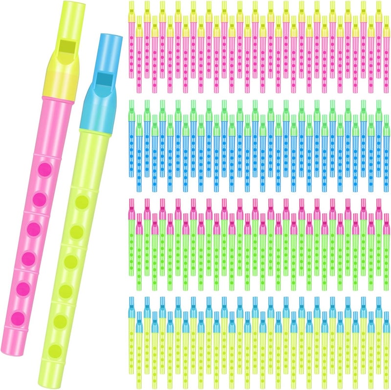Lukmaa 200 Pcs 6.3 Inches Soprano Recorder Bulk 6 Hole Plastic Recorders for Kids Mixed Color Plastic Flute Musical Instruments Toy for Kid Party Favors Beginners Gifts School Performance - Image 1